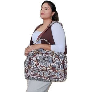 Vera Bradley, Metropolitan Floral Patterned Slate Blue Women's Travel Bag